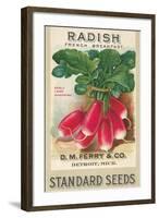 Seed Packet, Radishes-null-Framed Art Print