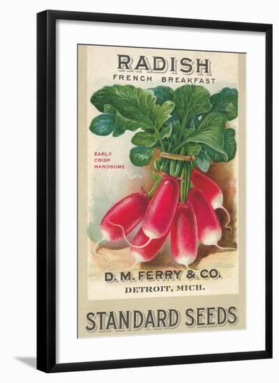 Seed Packet, Radishes-null-Framed Art Print