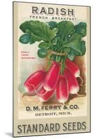 Seed Packet, Radishes-null-Mounted Art Print