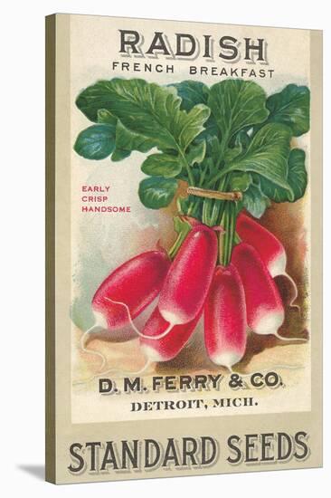 Seed Packet, Radishes-null-Stretched Canvas