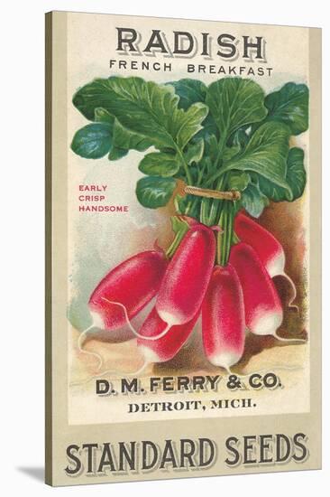 Seed Packet, Radishes-null-Stretched Canvas