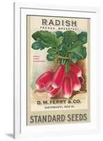 Seed Packet, Radishes-null-Framed Art Print