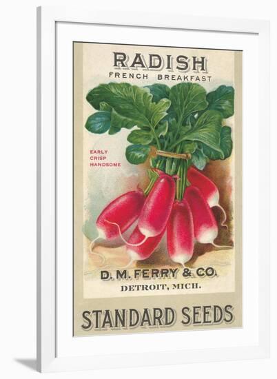 Seed Packet, Radishes-null-Framed Art Print