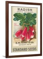 Seed Packet, Radishes-null-Framed Art Print