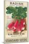 Seed Packet, Radishes-null-Mounted Art Print