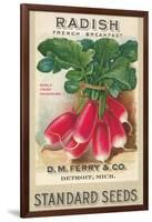 Seed Packet, Radishes-null-Framed Art Print