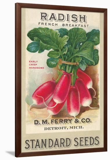 Seed Packet, Radishes-null-Framed Art Print