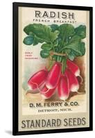 Seed Packet, Radishes-null-Framed Art Print