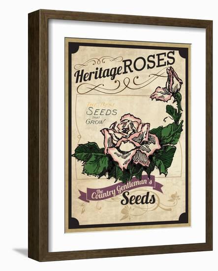 Seed Packet - Roses-The Saturday Evening Post-Framed Giclee Print