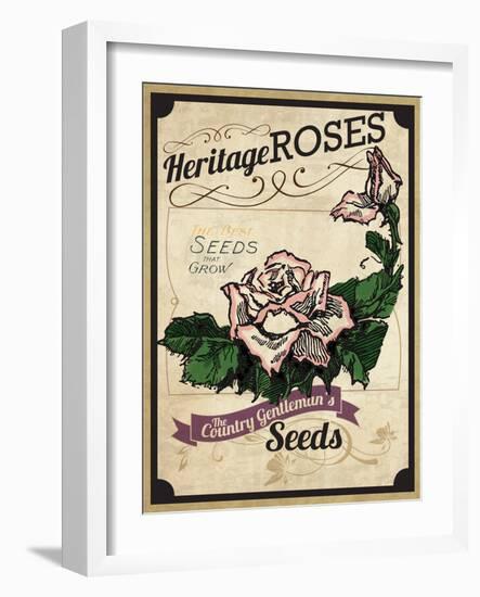 Seed Packet - Roses-The Saturday Evening Post-Framed Giclee Print