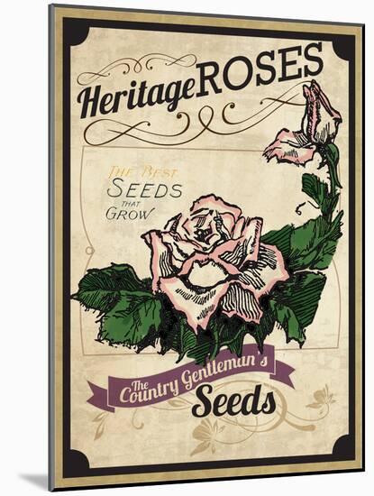 Seed Packet - Roses-The Saturday Evening Post-Mounted Giclee Print