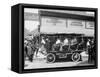 Seeing Chicago, auto at Monroe near State, Chicago, Illinois, 1900-Hans Behm-Framed Stretched Canvas