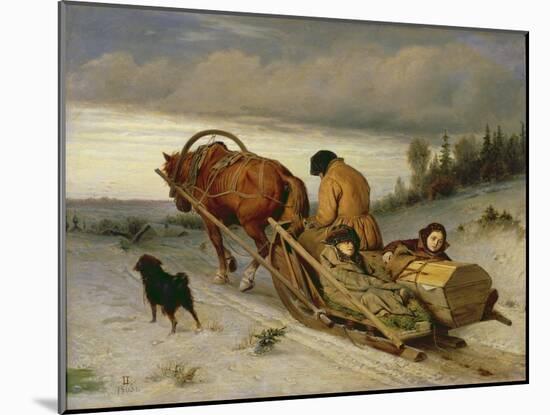 Seeing off the Dead, 1865-Vasili Grigorevich Perov-Mounted Giclee Print