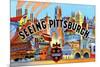 Seeing Pittsburg-Curt Teich & Company-Mounted Art Print