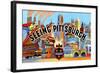 Seeing Pittsburg-Curt Teich & Company-Framed Art Print