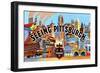 Seeing Pittsburg-Curt Teich & Company-Framed Art Print