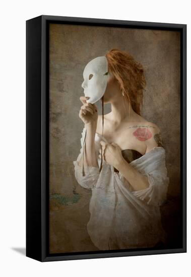 seeing through the mask-Olga Mest-Framed Stretched Canvas