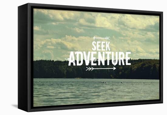 Seek Adventure-Vintage Skies-Framed Stretched Canvas