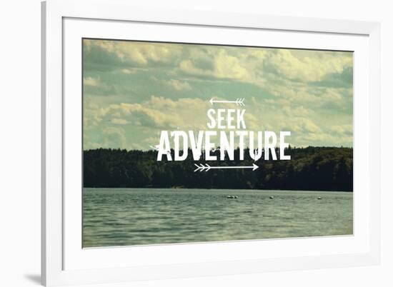 Seek Adventure-Vintage Skies-Framed Giclee Print