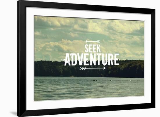 Seek Adventure-Vintage Skies-Framed Giclee Print