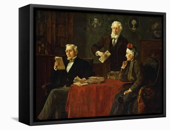 Seeking Advice-Louis Charles Moeller-Framed Stretched Canvas