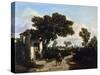 Seeking Alms-Serafino De Tivoli-Stretched Canvas