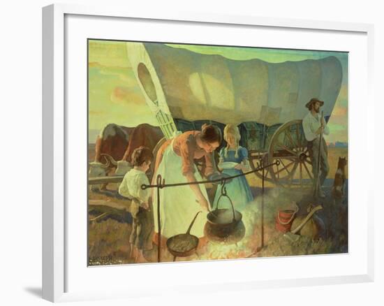 Seeking the New Home-Newell Convers Wyeth-Framed Giclee Print