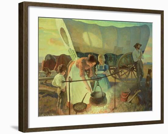 Seeking the New Home-Newell Convers Wyeth-Framed Giclee Print