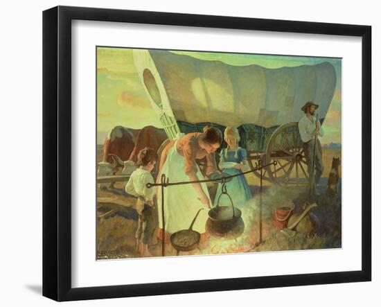 Seeking the New Home-Newell Convers Wyeth-Framed Giclee Print