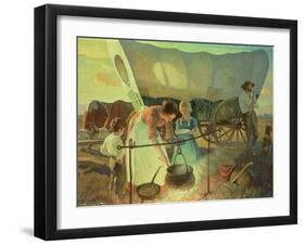 Seeking the New Home-Newell Convers Wyeth-Framed Giclee Print