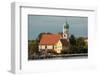 Seekirche  St. Georg (church of St George), Wasserburg on Lake Constance-Christine Meder stage-art.de-Framed Photographic Print