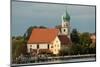 Seekirche  St. Georg (church of St George), Wasserburg on Lake Constance-Christine Meder stage-art.de-Mounted Photographic Print