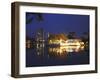 Seema Malakaya Temple on Beira Lake at Dusk, Cinnamon Gardens, Colombo, Sri Lanka, Asia-null-Framed Photographic Print