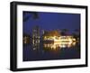 Seema Malakaya Temple on Beira Lake at Dusk, Cinnamon Gardens, Colombo, Sri Lanka, Asia-null-Framed Photographic Print