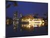 Seema Malakaya Temple on Beira Lake at Dusk, Cinnamon Gardens, Colombo, Sri Lanka, Asia-null-Mounted Photographic Print