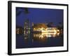 Seema Malakaya Temple on Beira Lake at Dusk, Cinnamon Gardens, Colombo, Sri Lanka, Asia-null-Framed Photographic Print