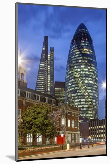 Seen from Aldgate High Street. on the Left 122 Leadenhall Street, on the Right 30 St. Mary Axe.-David Bank-Mounted Photographic Print