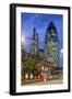 Seen from Aldgate High Street. on the Left 122 Leadenhall Street, on the Right 30 St. Mary Axe.-David Bank-Framed Photographic Print