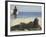 Seen from Her Back, Young Woman Lying on Beach Wearing Bikini Viewing Ocean-Co Rentmeester-Framed Photographic Print