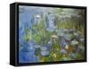 Seerosen-Claude Monet-Framed Stretched Canvas