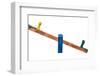 Seesaw Isolated on White Background-Iwona Grodzka-Framed Photographic Print