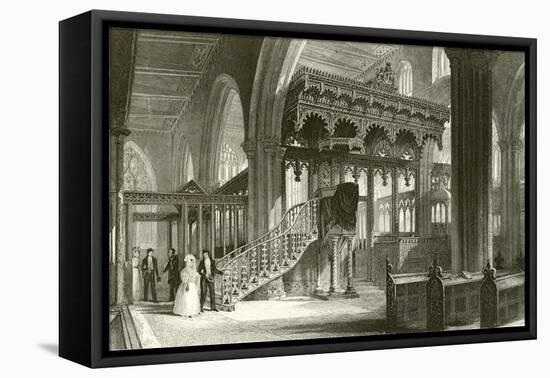 Sefton Church, Lancashire-Thomas Allom-Framed Stretched Canvas