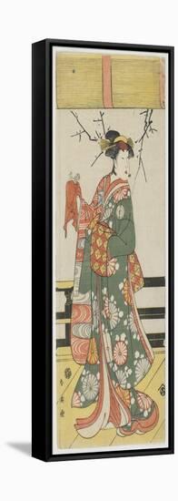 Segawa Kikunojo III as Itohagi, 1792-Katsukawa Shun'ei-Framed Stretched Canvas