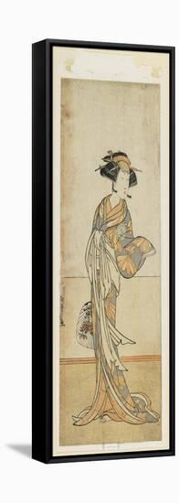 Segawa Kikunoju in a Female Role, Late 18th Century-Katsukawa Shunsho-Framed Stretched Canvas