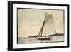 Segelboot in Seitenneigung, Wind, Wolken, Muecke-null-Framed Giclee Print