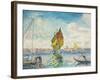 Segelboote auf dem Giudecca oder Venedig, Marine. 1903-1905-Henri Edmond Cross-Framed Giclee Print