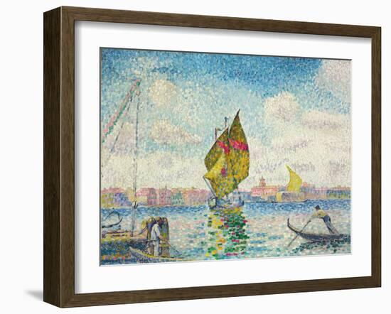 Segelboote auf dem Giudecca oder Venedig, Marine. 1903-1905-Henri Edmond Cross-Framed Giclee Print