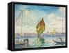 Segelboote auf dem Giudecca oder Venedig, Marine. 1903-1905-Henri Edmond Cross-Framed Stretched Canvas