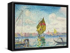Segelboote auf dem Giudecca oder Venedig, Marine. 1903-1905-Henri Edmond Cross-Framed Stretched Canvas