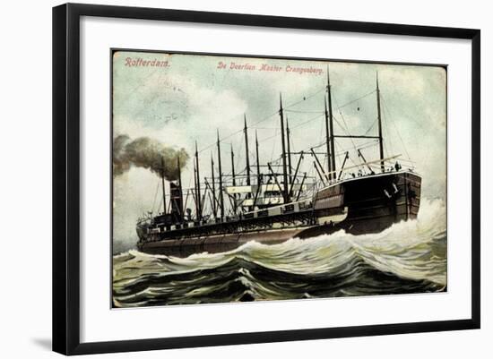 Segelschiff, Der Vierzehnmaster Crangesberg, Dampfer-null-Framed Giclee Print